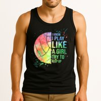 I Know I Play Like A Girl Try To Keep Up Volleyball Tshirt Tank Top