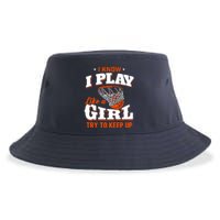 I Know I Play Like A Girl - Basketball Girl Sustainable Bucket Hat