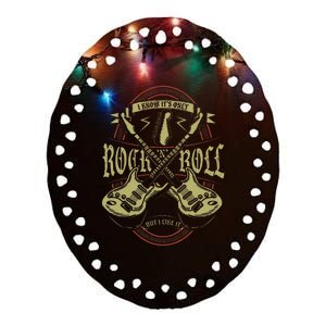 I Know ItS Only Rock And Roll But I Like It Rock Music Ceramic Oval Ornament