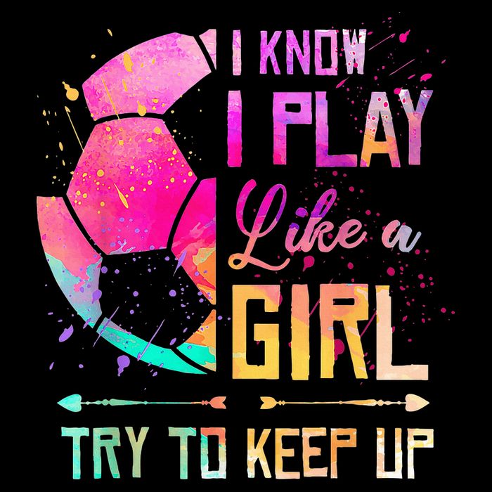 I know I Play Like A Girl Try To Keep Up Funny Soccer 16 in Basic Backpack