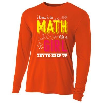 I Know I Do Math Like A Try To Keep Up Cool Gift Math Teacher Gift Cooling Performance Long Sleeve Crew