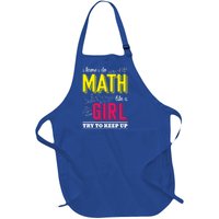 I Know I Do Math Like A Try To Keep Up Cool Gift Math Teacher Gift Full-Length Apron With Pockets