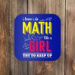 I Know I Do Math Like A Try To Keep Up Cool Gift Math Teacher Gift Coaster