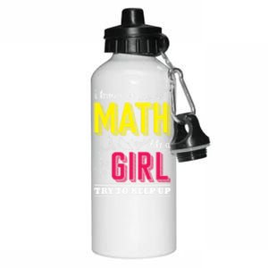 I Know I Do Math Like A Try To Keep Up Cool Gift Math Teacher Gift Aluminum Water Bottle