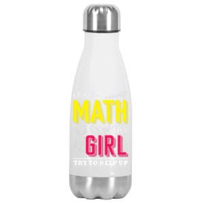 I Know I Do Math Like A Try To Keep Up Cool Gift Math Teacher Gift Stainless Steel Insulated Water Bottle