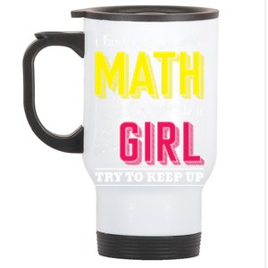 I Know I Do Math Like A Try To Keep Up Cool Gift Math Teacher Gift Stainless Steel Travel Mug