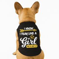 I Know I Play Like A Try To Keep Up Soccer Funny Gift Doggie Tank