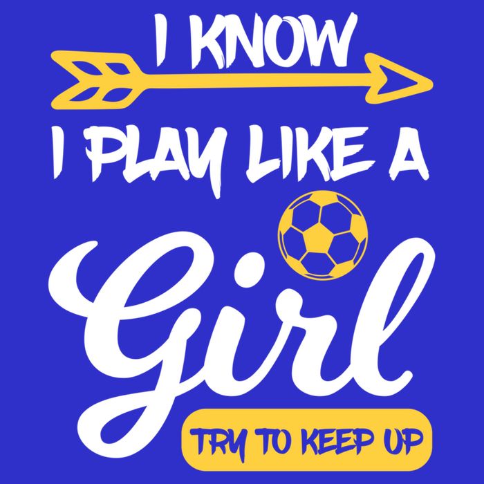 I Know I Play Like A Try To Keep Up Soccer Funny Gift Button