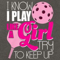 I Know I Play Like A Girl Try To Keep Up Paddleball Player Cotton Canvas Backpack