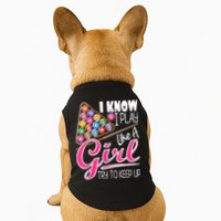 I Know I Play Like A Girl Funny 8Ball Pool Billiard Player Doggie Tank
