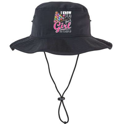 I Know I Play Like A Girl Funny 8Ball Pool Billiard Player Legacy Cool Fit Booney Bucket Hat