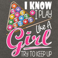 I Know I Play Like A Girl Funny 8Ball Pool Billiard Player Cotton Canvas Backpack