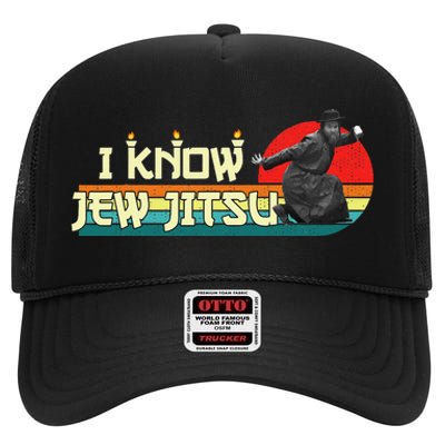 i know jew jitsu High Crown Mesh Back Trucker Hat