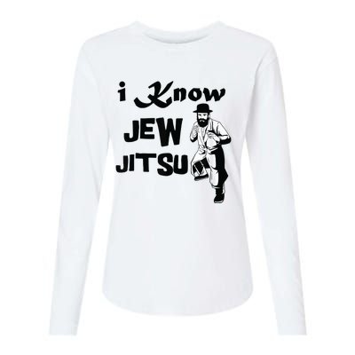 I know Jew Jitsu Rabbi Horah Dance Jiu Jitsu Jewish Man Womens Cotton Relaxed Long Sleeve T-Shirt