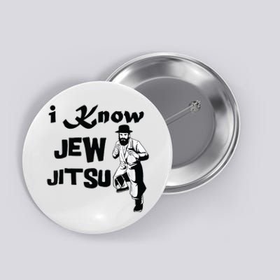 I know Jew Jitsu Rabbi Horah Dance Jiu Jitsu Jewish Man Button