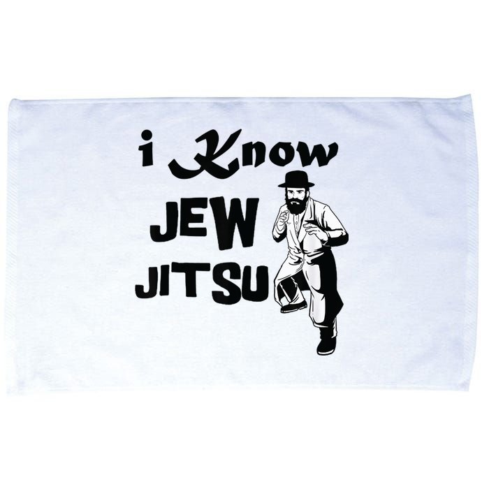 I know Jew Jitsu Rabbi Horah Dance Jiu Jitsu Jewish Man Microfiber Hand Towel