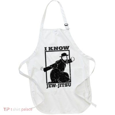 I Know Jew Jitsu Funny Jiu Jitsu Pun Jewish Martial Art Apron