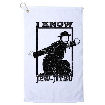 I Know Jew Jitsu Funny Jiu Jitsu Pun Jewish Martial Art Golf Towel
