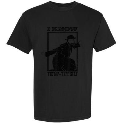 I Know Jew Jitsu Funny Jiu Jitsu Pun Jewish Martial Art Garment-Dyed Heavyweight T-Shirt