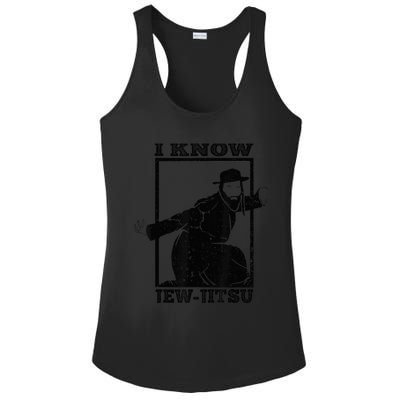 I Know Jew Jitsu Funny Jiu Jitsu Pun Jewish Martial Art Ladies PosiCharge Competitor Racerback Tank