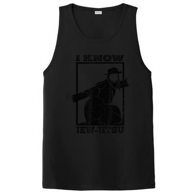 I Know Jew Jitsu Funny Jiu Jitsu Pun Jewish Martial Art PosiCharge Competitor Tank