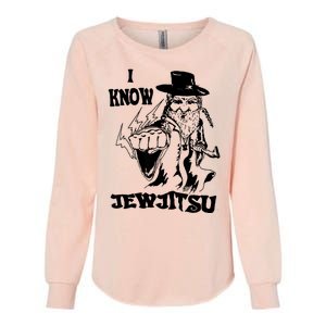 I Know Jew Jitsu Funny Gift Jews Rabbi Womens California Wash Sweatshirt