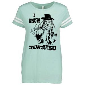 I Know Jew Jitsu Funny Gift Jews Rabbi Enza Ladies Jersey Football T-Shirt