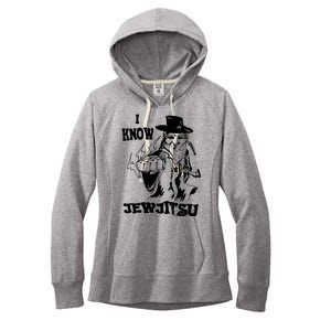 I Know Jew Jitsu Funny Gift Jews Rabbi Women's Fleece Hoodie