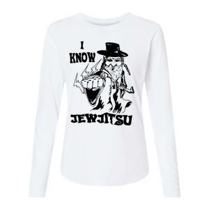 I Know Jew Jitsu Funny Gift Jews Rabbi Womens Cotton Relaxed Long Sleeve T-Shirt