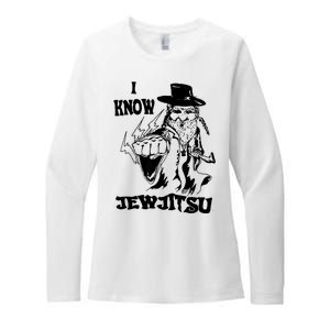 I Know Jew Jitsu Funny Gift Jews Rabbi Womens CVC Long Sleeve Shirt