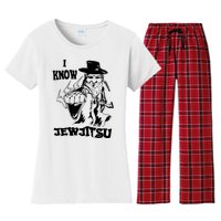 I Know Jew Jitsu Funny Gift Jews Rabbi Women's Flannel Pajama Set