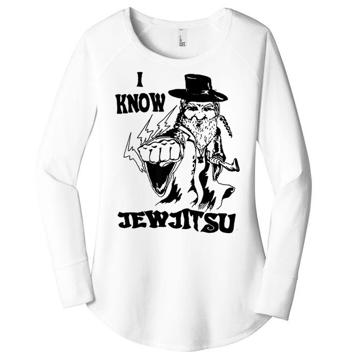 I Know Jew Jitsu Funny Gift Jews Rabbi Women's Perfect Tri Tunic Long Sleeve Shirt