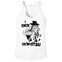 I Know Jew Jitsu Funny Gift Jews Rabbi Ladies PosiCharge Competitor Racerback Tank