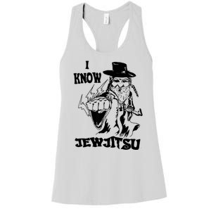 I Know Jew Jitsu Funny Gift Jews Rabbi Women's Racerback Tank