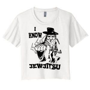 I Know Jew Jitsu Funny Gift Jews Rabbi Women's Crop Top Tee