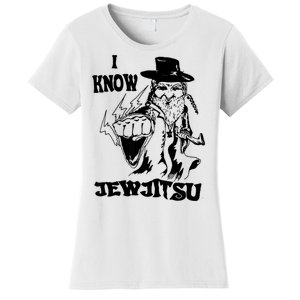 I Know Jew Jitsu Funny Gift Jews Rabbi Women's T-Shirt