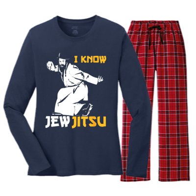 I Know Jew Jitsu Women's Long Sleeve Flannel Pajama Set 