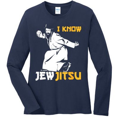 I Know Jew Jitsu Ladies Long Sleeve Shirt