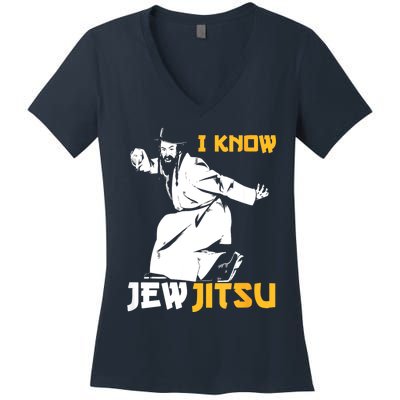 I Know Jew Jitsu Women's V-Neck T-Shirt