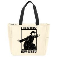 I Know Jew Jitsu Funny Jiu Jitsu Pun Jewish Martial Art Zip Tote Bag