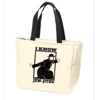 I Know Jew Jitsu Funny Jiu Jitsu Pun Jewish Martial Art Zip Tote Bag