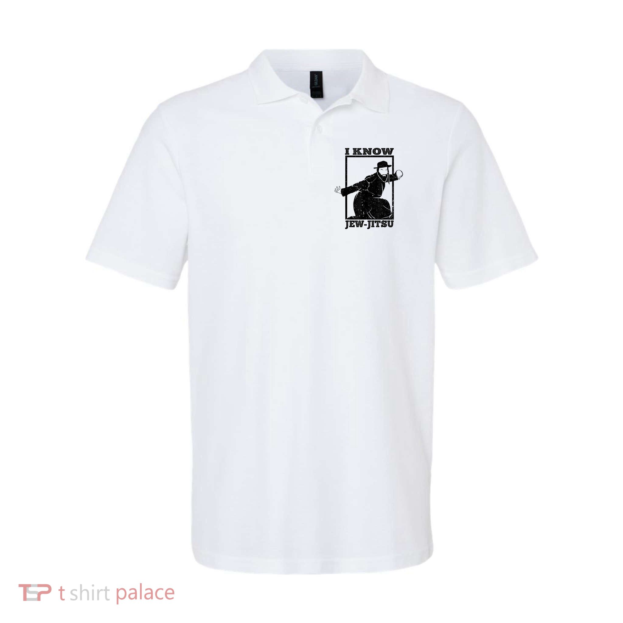 I Know Jew Jitsu Funny Jiu Jitsu Pun Jewish Martial Art Polo