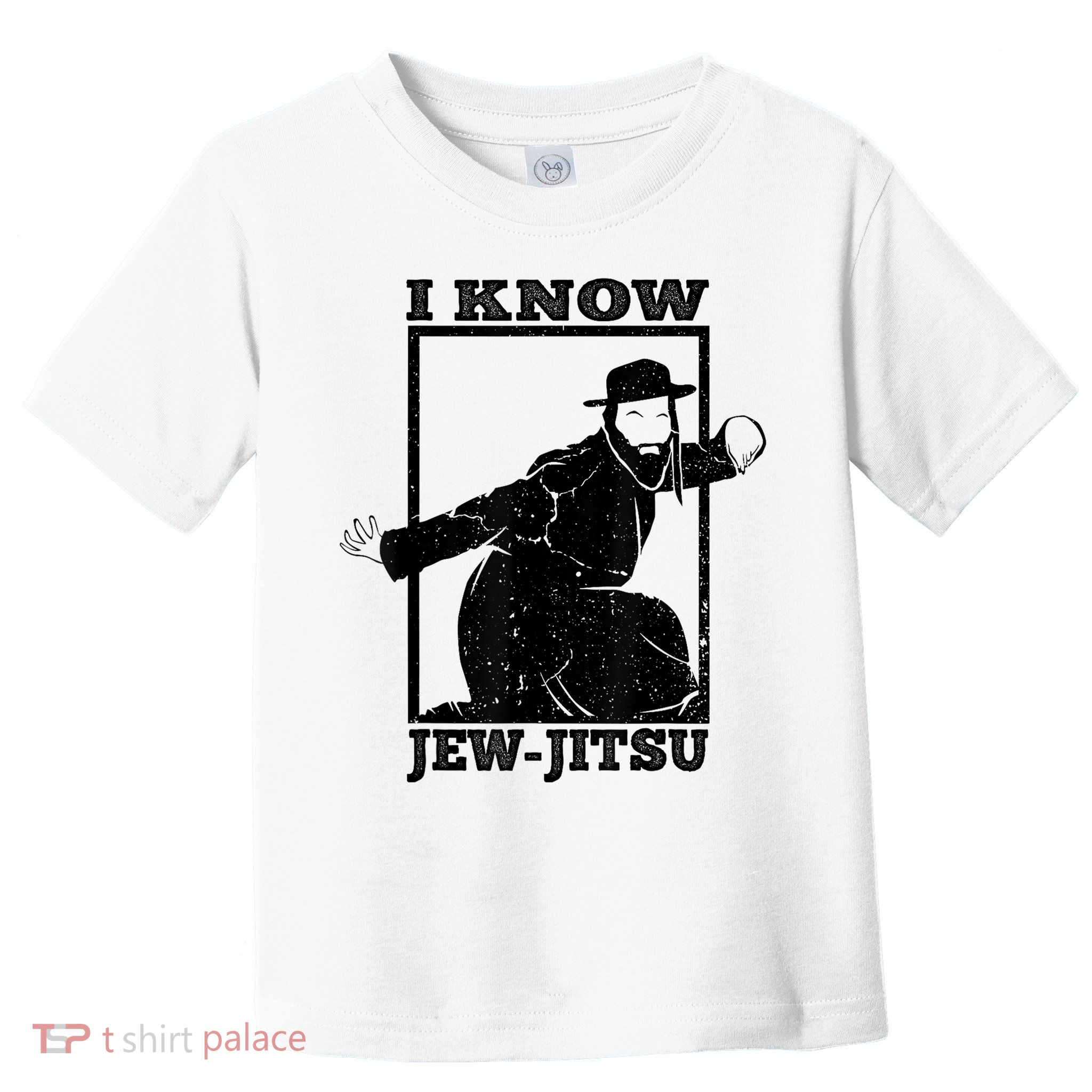 I Know Jew Jitsu Funny Jiu Jitsu Pun Jewish Martial Art Toddler T-Shirt
