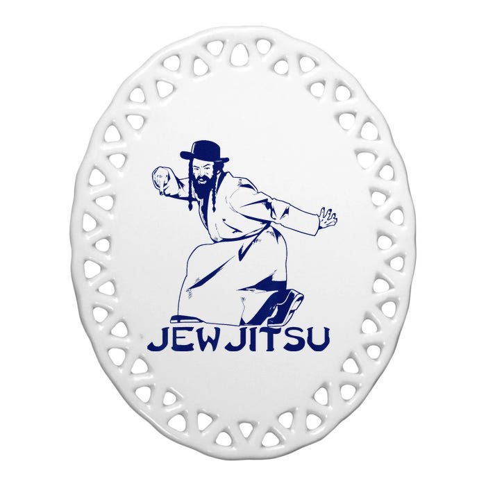 I Know Jew Jitsu For Jewish Jiu Jitsu Ceramic Oval Ornament