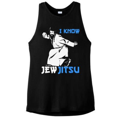 i know jew jitsu Ladies PosiCharge Tri-Blend Wicking Tank