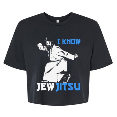 i know jew jitsu Bella+Canvas Jersey Crop Tee