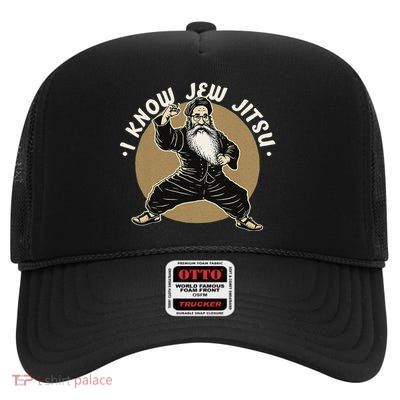 I Know Jew Jitsu High Crown Mesh Back Trucker Hat