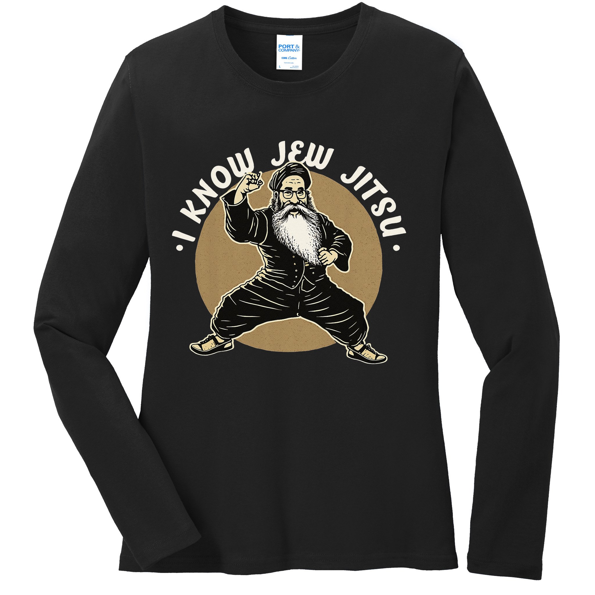 I Know Jew Jitsu Ladies Long Sleeve Shirt