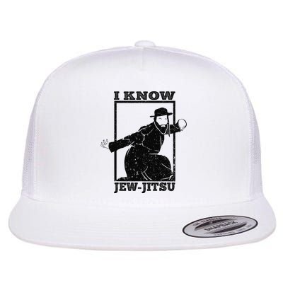 I Know Jew Jitsu Funny Jiu Jitsu Pun Jewish Martial Art Flatbill Hat