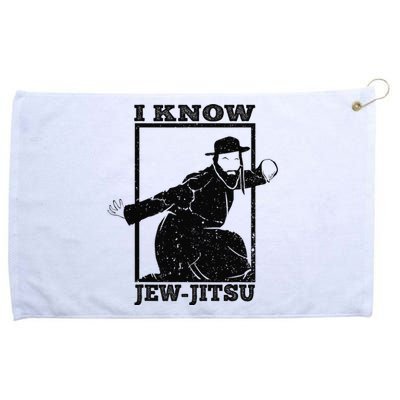 I Know Jew Jitsu Funny Jiu Jitsu Pun Jewish Martial Art Grommeted Golf Towel